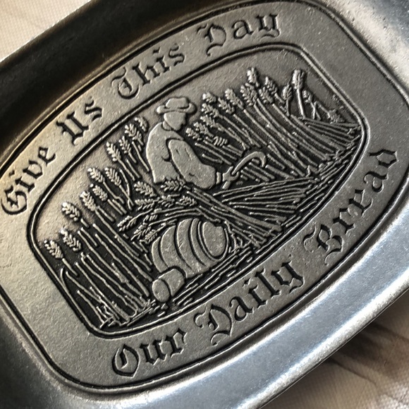 Wilton Armetale “Give Us This Day Our Daily Bread” serving dish and Child’s Mug - Picture 7 of 7